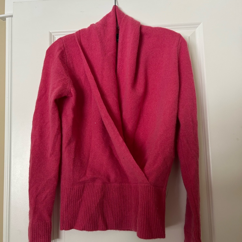 Ann Taylor Fuchsia Wrap Cardigan